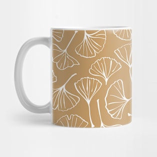 Ginkgo Leaves Boho Botanical Pattern Mustard Mug